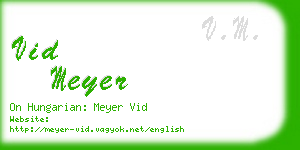 vid meyer business card